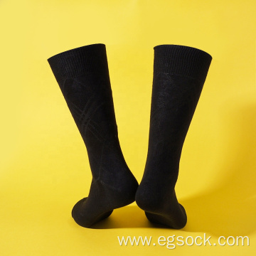 10 pairs breathable classical mid-calf black cotton socks